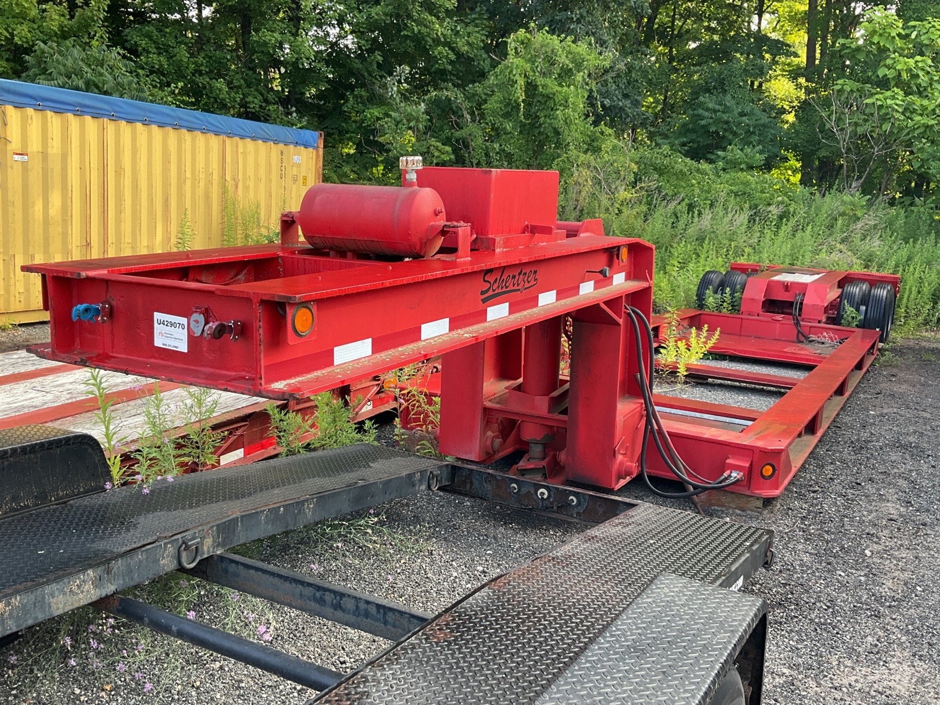 1979 Schertzer LO25TMOD2A 24 ft T/A Removable Gooseneck Lowboy Trailer