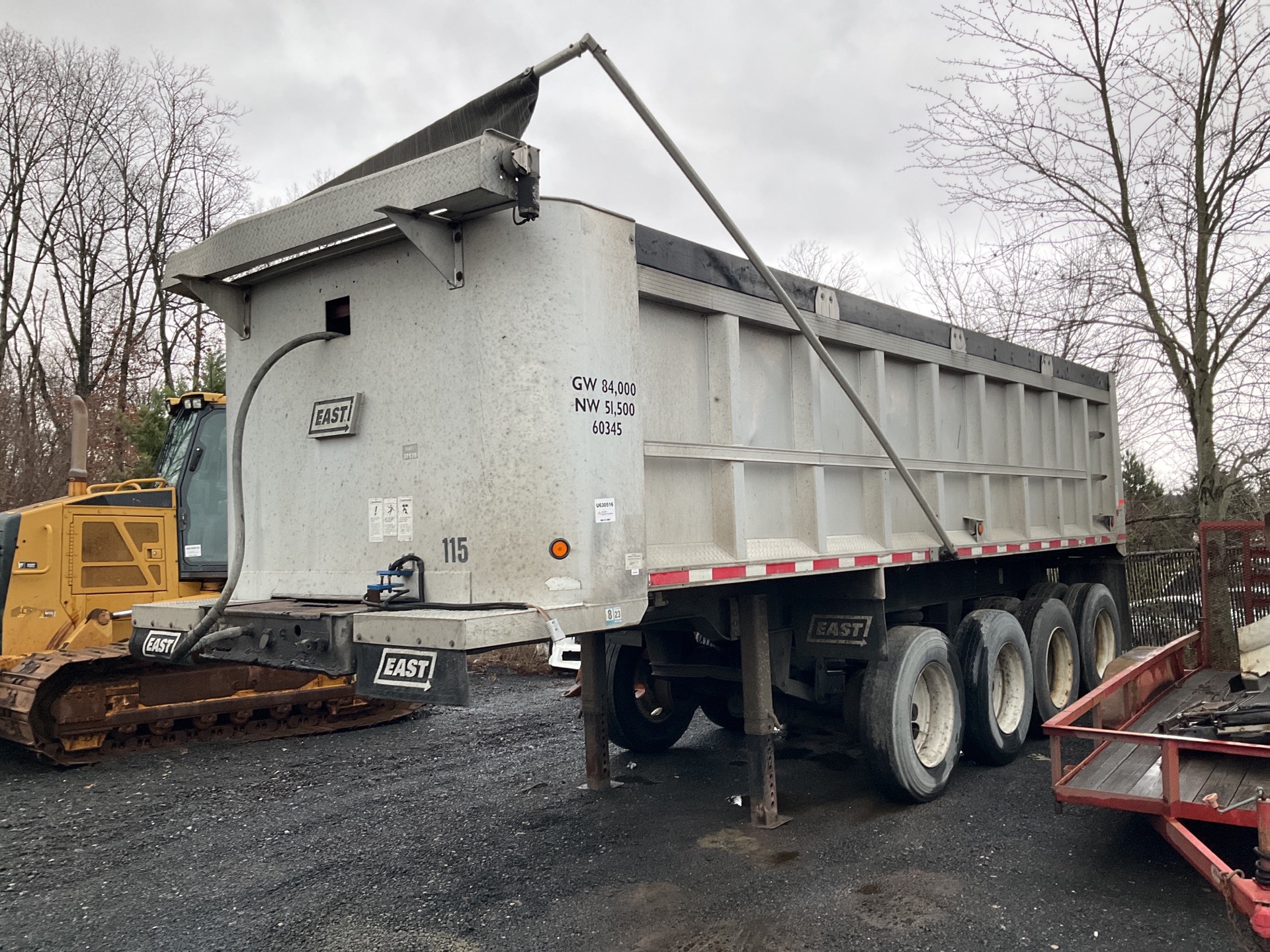 2005 East 26 ft Quad/A End Dump Trailer