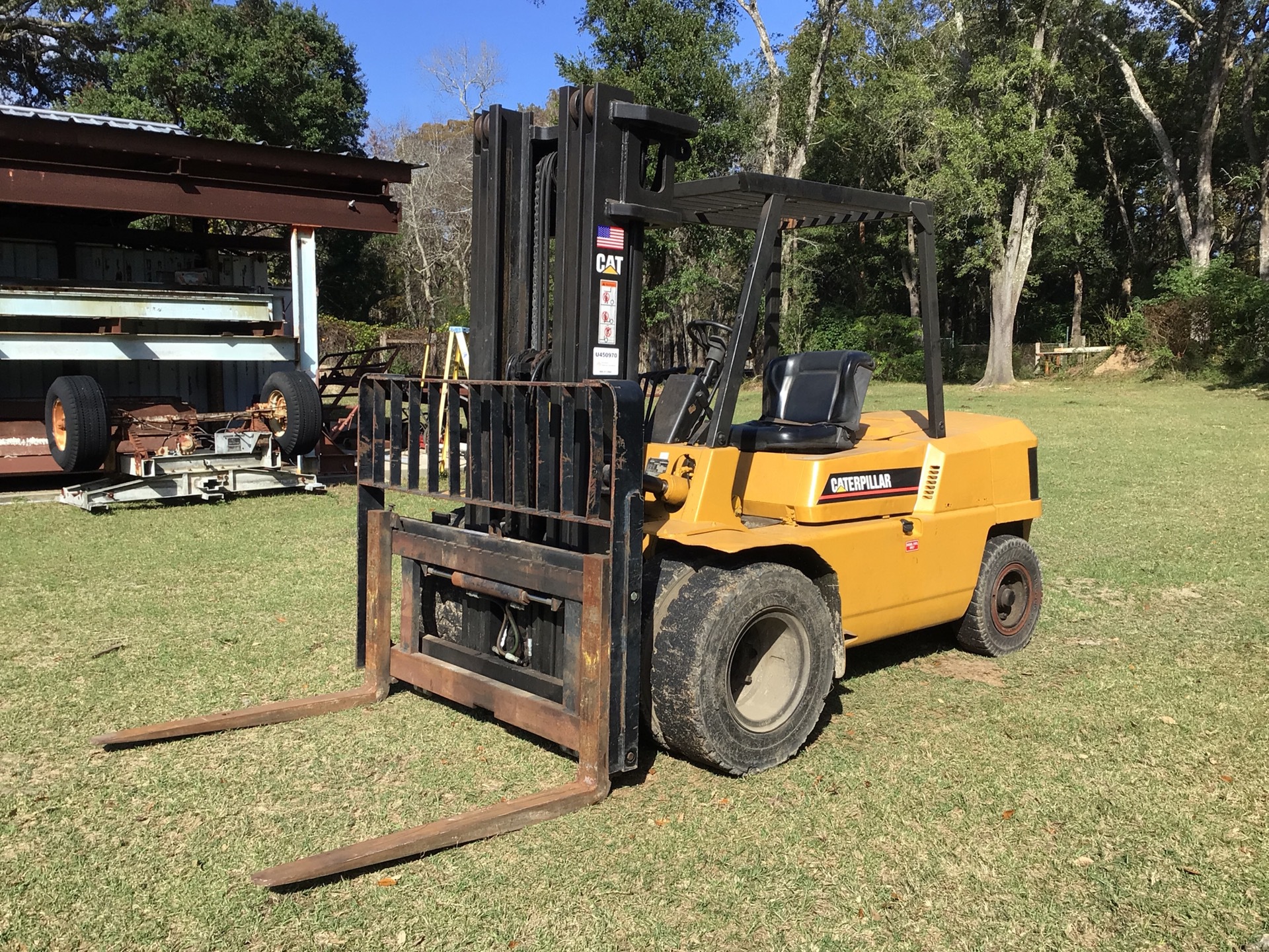 1996 Cat DP50 11000 lb  Pneumatic Tire Forklift