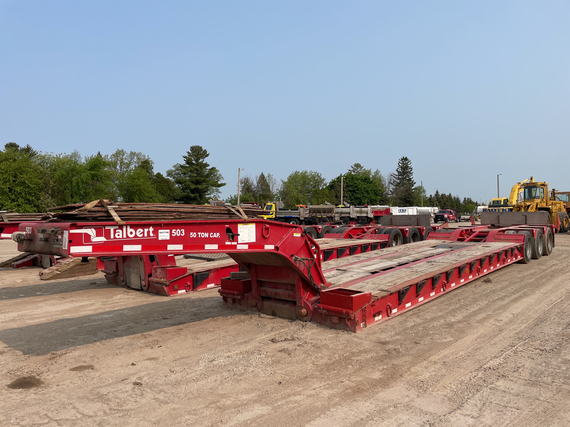 1999 Talbert T3DW-511E-HRG-1-T1 50 ton Tri/A Removable Gooseneck Lowboy Trailer