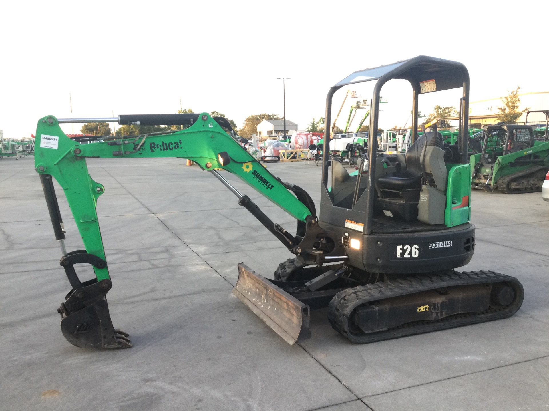 2016 Bobcat E26 Mini Excavator