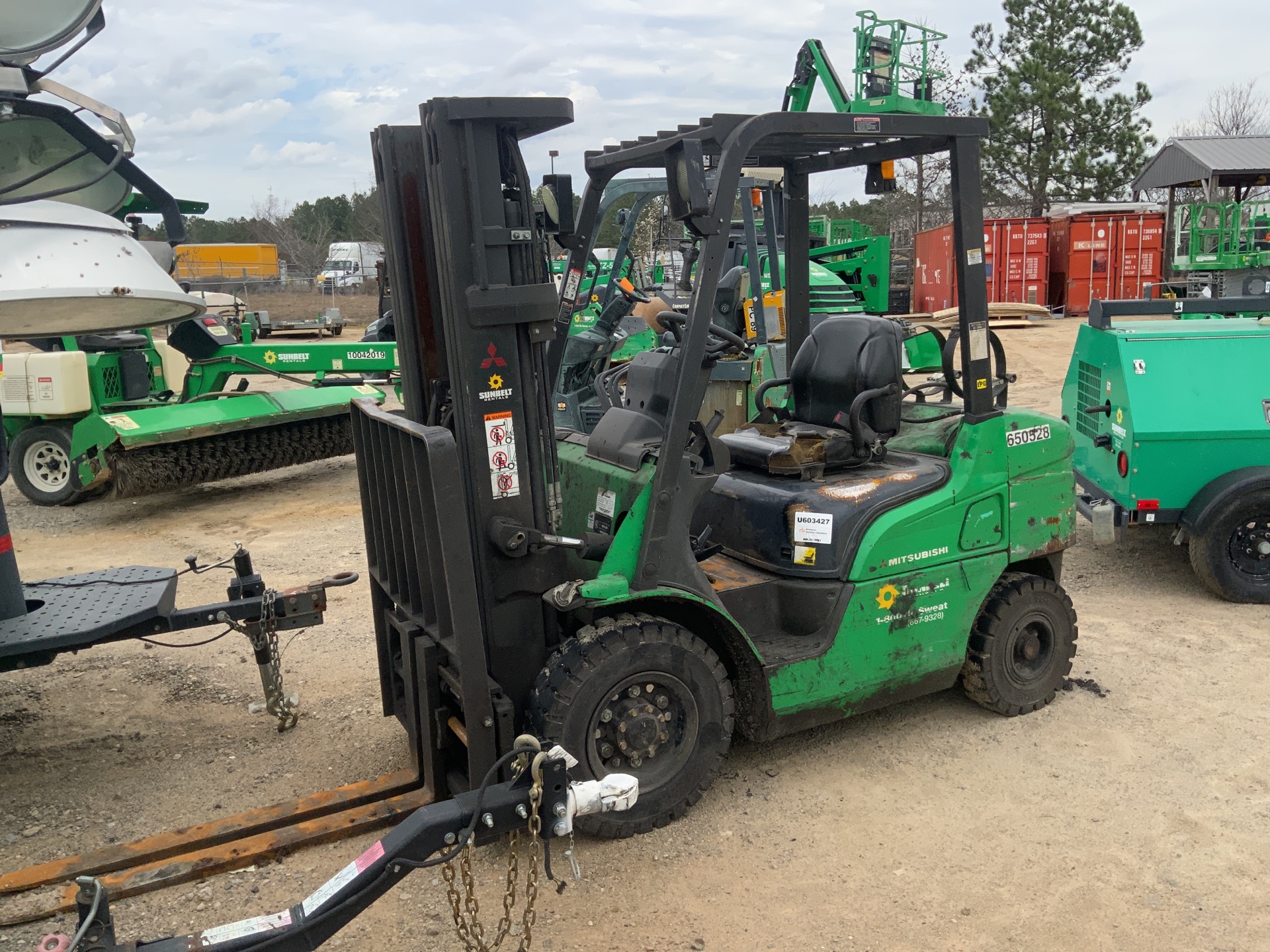 2014 Mitsubishi FG25N 4500 lb Pneumatic Tire Forklift