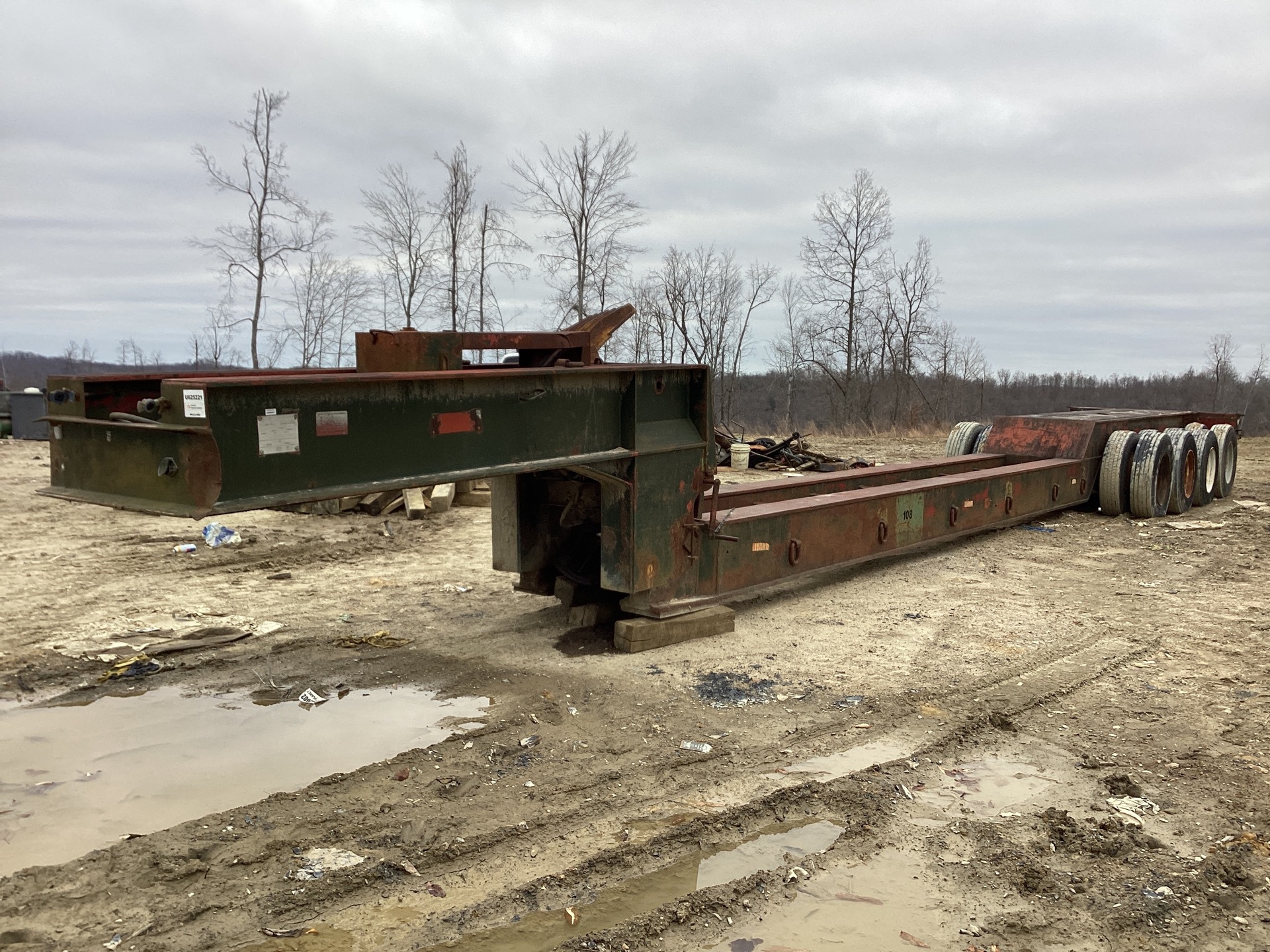 1984 Vulcan LBD75 7168 Quad/A Beam Lowboy Trailer