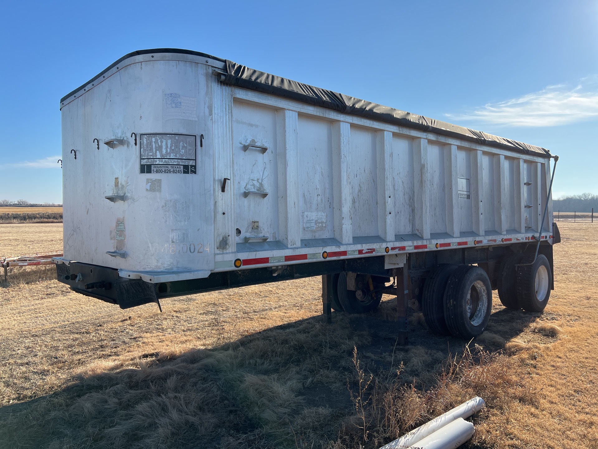 1998 Vantage 25 ft T/A Aluminum End Dump Trailer