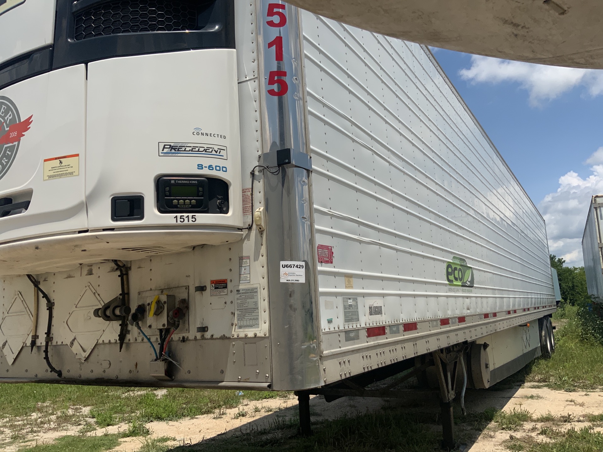 2015 Wabash 53 ft T/A Refrigerated Trailer