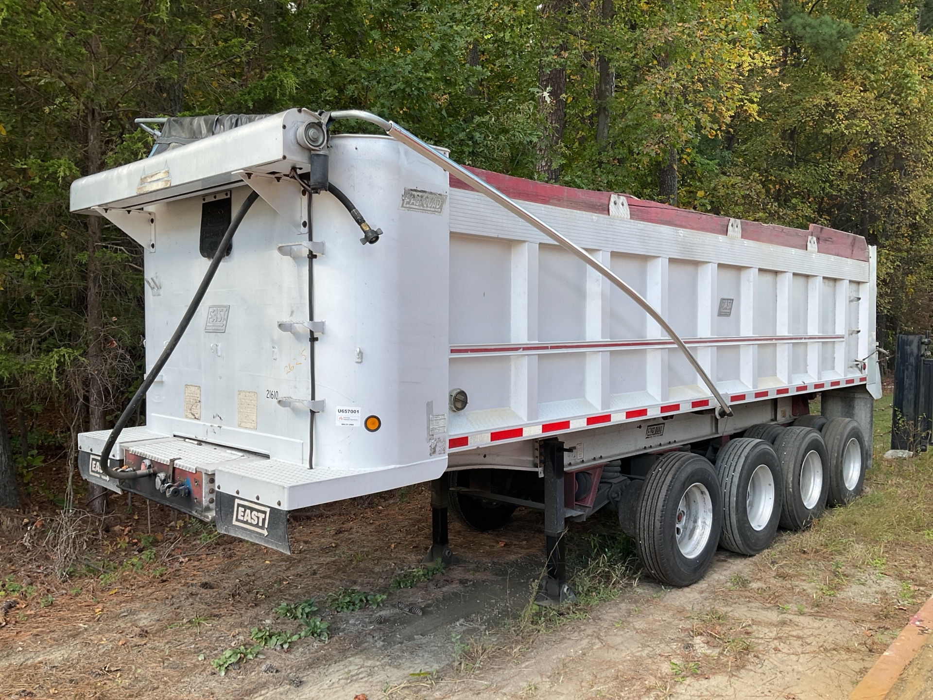 1997 East  25 ft 10 in Quad/A Aluminum End Dump Trailer